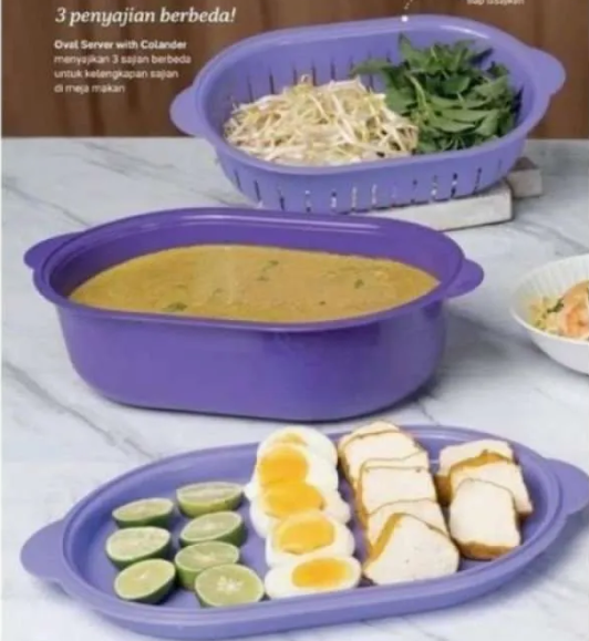 Tupperware Colander and Oval Server 4L